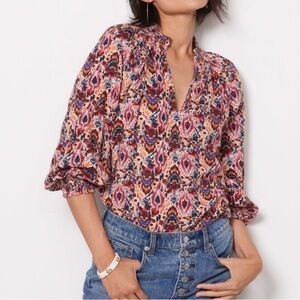 Evereve Sonja Ikat Blouse top boho M